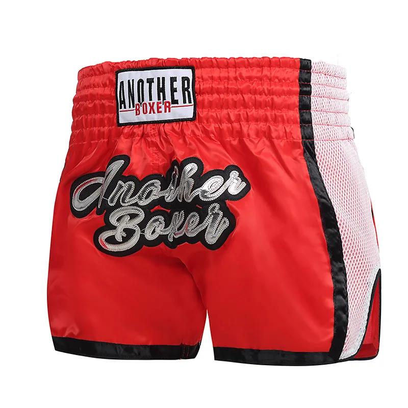 Men's Boxing Pants Breathable Satin Muay Thai Shorts for Women Children Girls Boys Sanda Grappling MMA Fight Kickboxing Pants