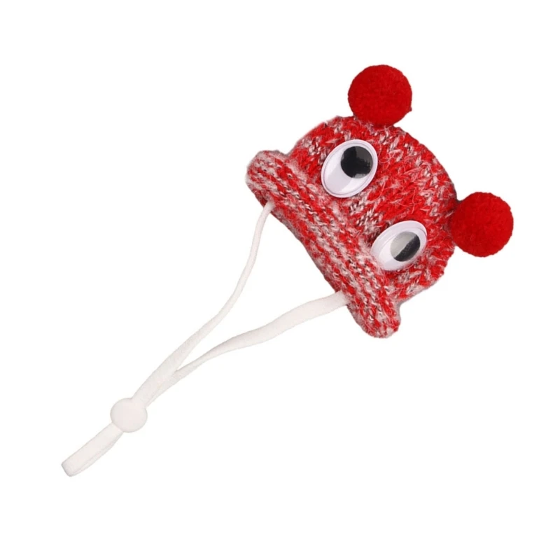 Вязаная шапка для хомяка с морскими свинками и регулируемым ремешком легкая