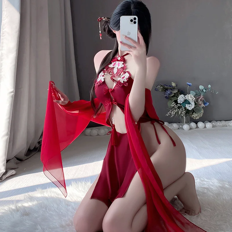 Женское платье с вышивкой пиона в китайском стиле