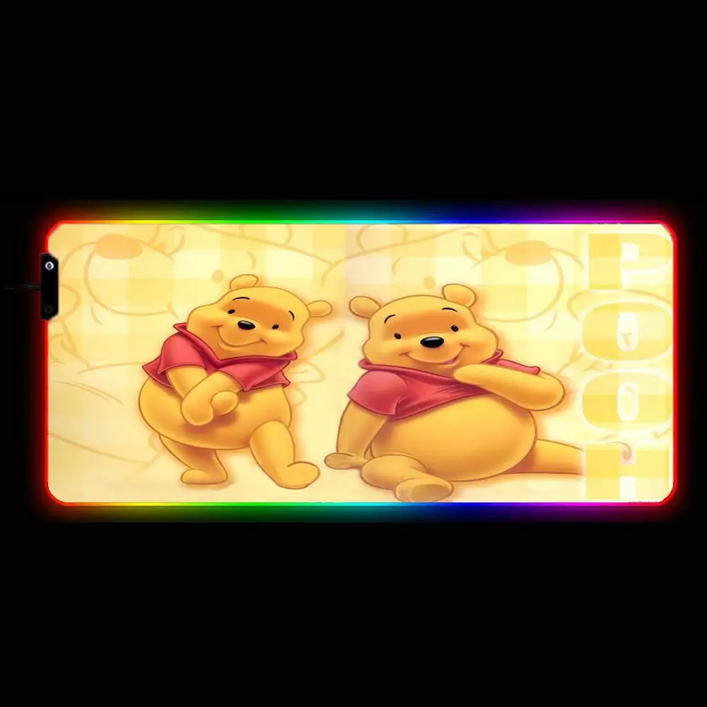 

Большой коврик для мыши Winnie the pooh RGB, геймерский коврик светодиодный мыши со светодиодной клавиатурой, компьютерный Настольный коврик, игров...