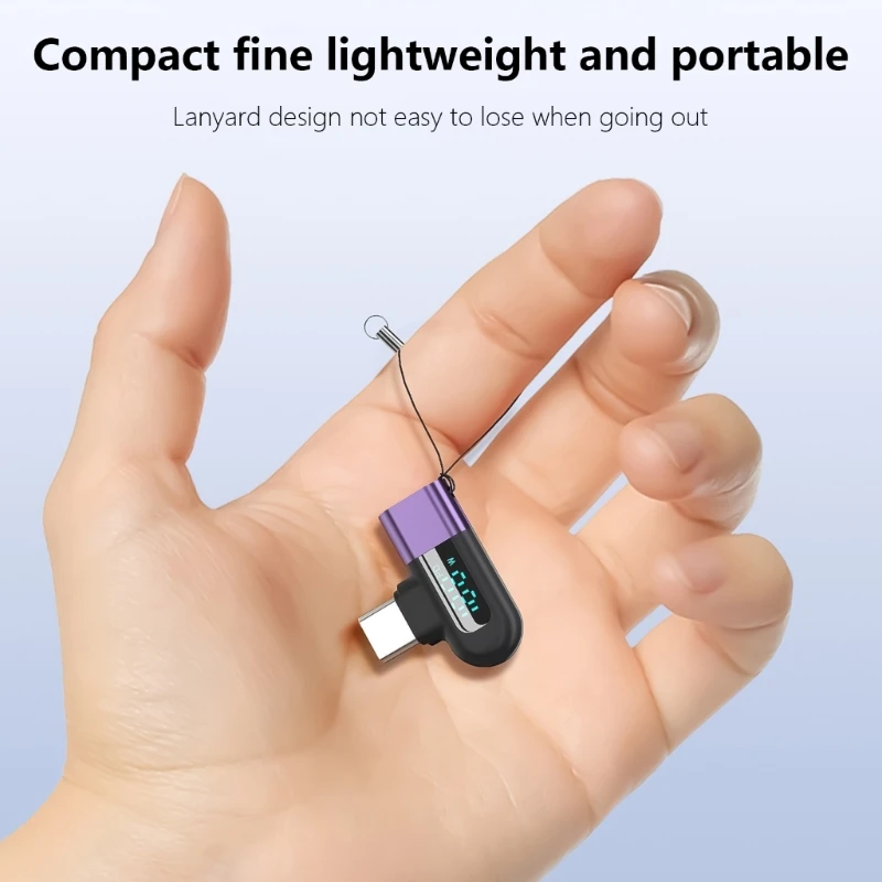 Высокоскоростной адаптер USB C на со светодиодным дисплеем мощность 120 Вт передача