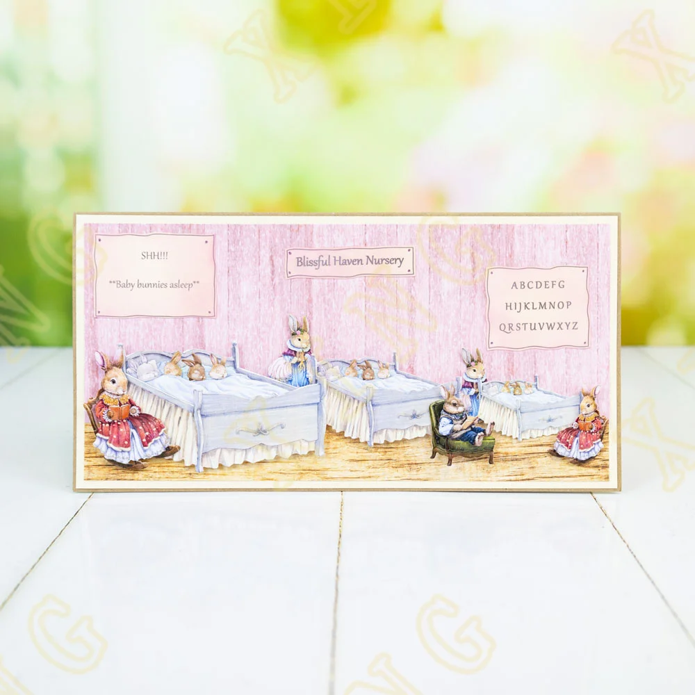 Пасхальный кролик сбор металлических штампов для скрапбукинга тисненая бумага