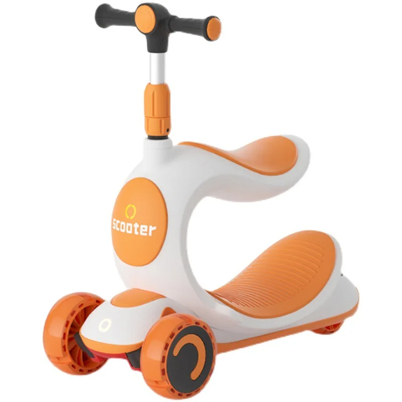 Children's Scooter Can Sit on A Three-in-one Scooter 3-12 Years Old Meter High Car Flash Wheel Scooter