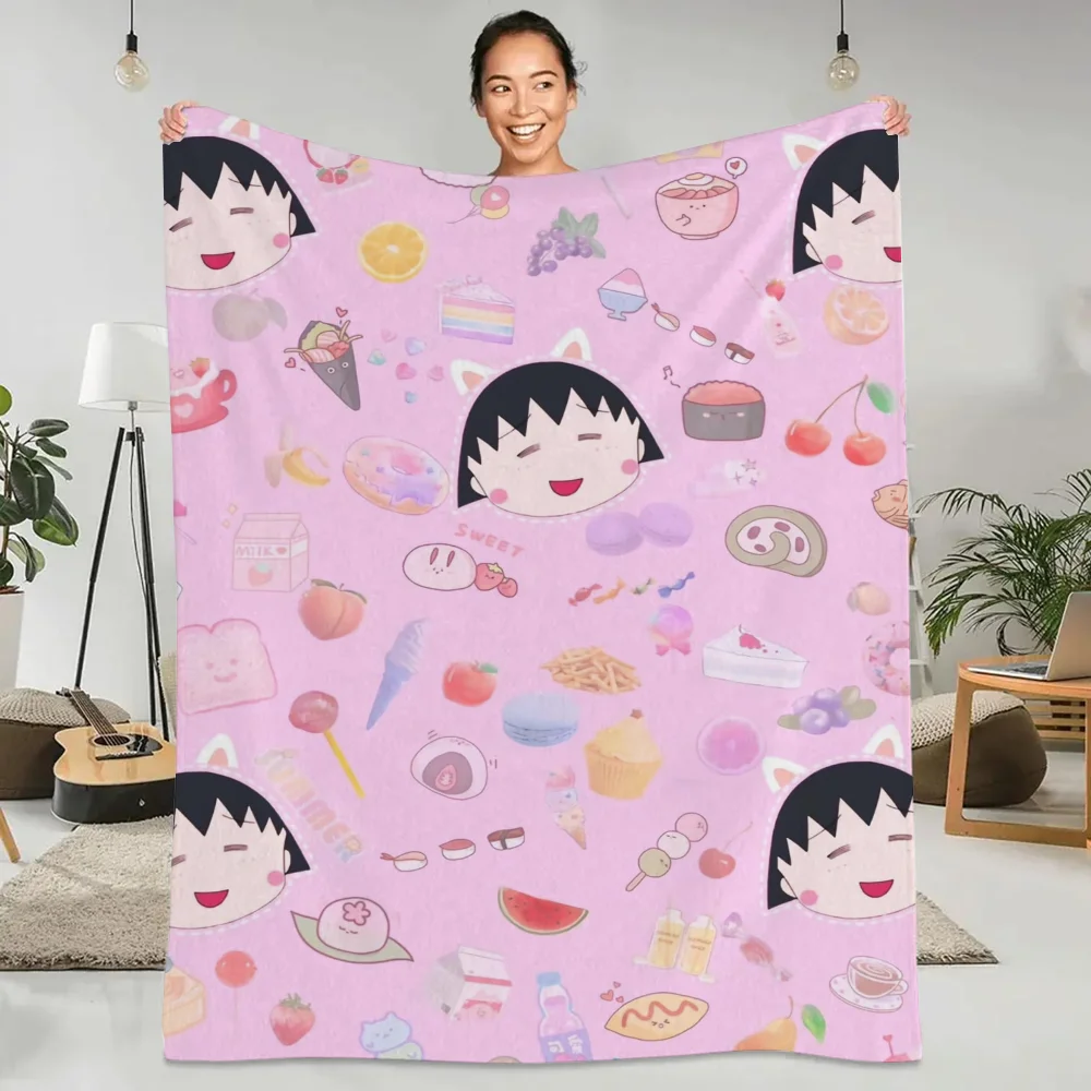 Чи-би Маруко Флисовое Покрывало Роскошное Стеганое Одеяло Из Микрофибры С