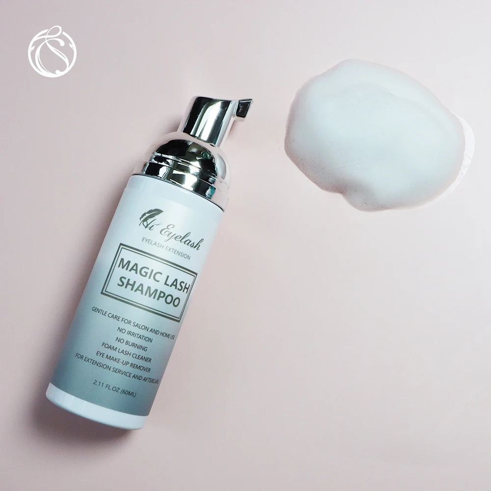 Пенообразующий шампунь для ресниц 60 мл наращивания без стимуляции набор кистей