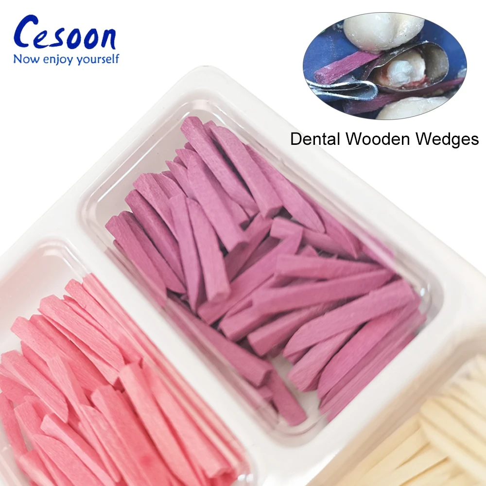 400 шт./коробка одноразовые деревянные клинья