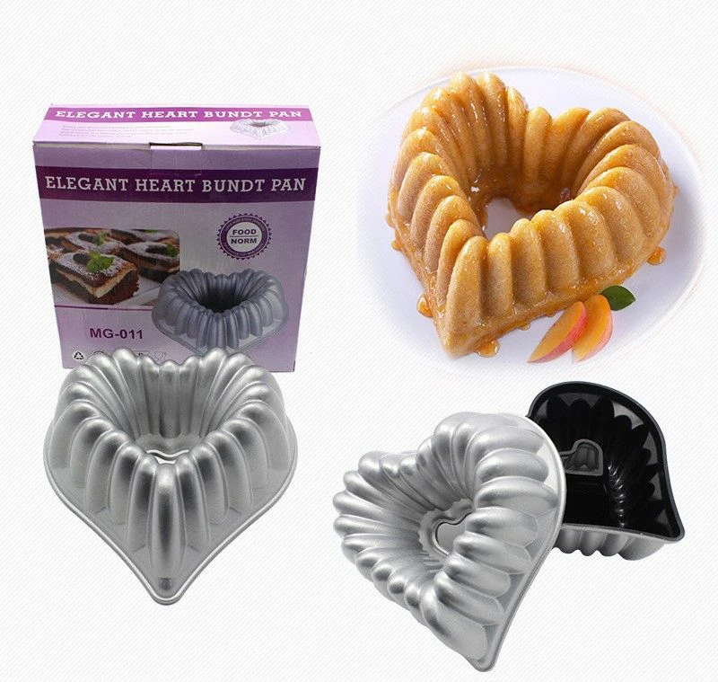 

Thickened 10 Inch Swirl Rose Heart Aluminum Cake Mold Non-stick Cake Pan Pound Cake Tin Baking Tray Mold for Cake Tools