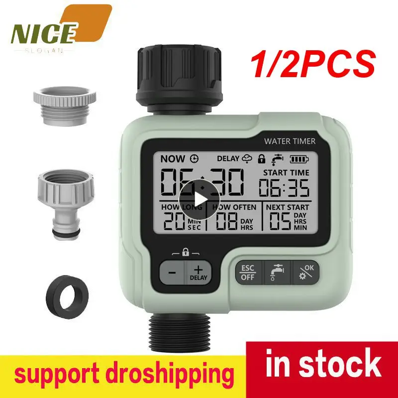 

1/2PCS Super Timing System 2-Outlet Water Timer Precisely Watering Up Outdoor Automatic Irrigation Fully Adjustable Program