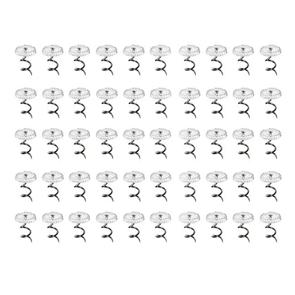 

50pcs/100pcs Pins Spiral Nail Stainless Steel Chair Furniture Bedskirt Clear Sofa Slipcover Quilting Upholstery