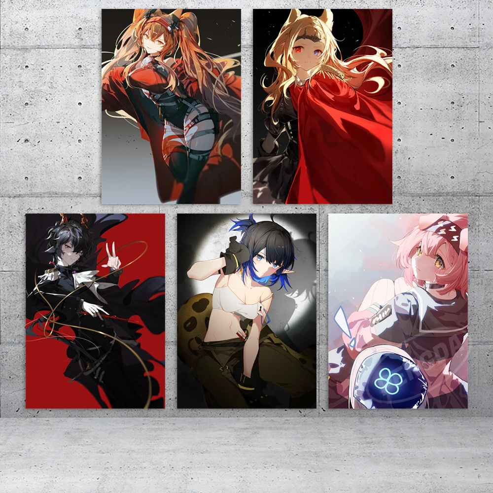 

Canvas Arknights HD Printed Goldenglow Painting Wall Art Archetto Poster Ebenholz Home Decor Game Pictures Living Room Modular