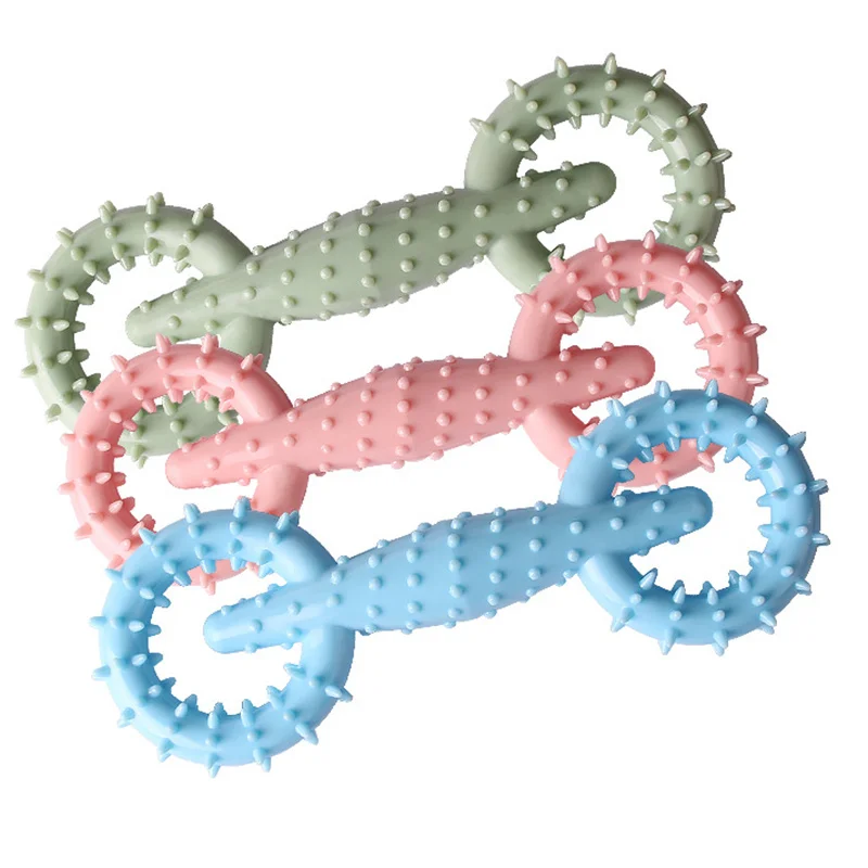 

Dog Chew Toy with Raised Nipples Heavy Duty TPR Puppy Molar Teething Teether Dog Chew Toy for Training Cleaning Teeth