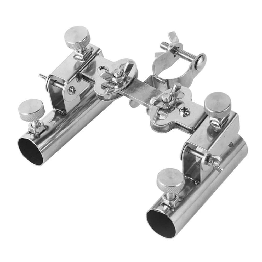 

Fishing Rod Holder Chair Stainless Steel Pole Universal Standdual Clamp Adjustable Rack