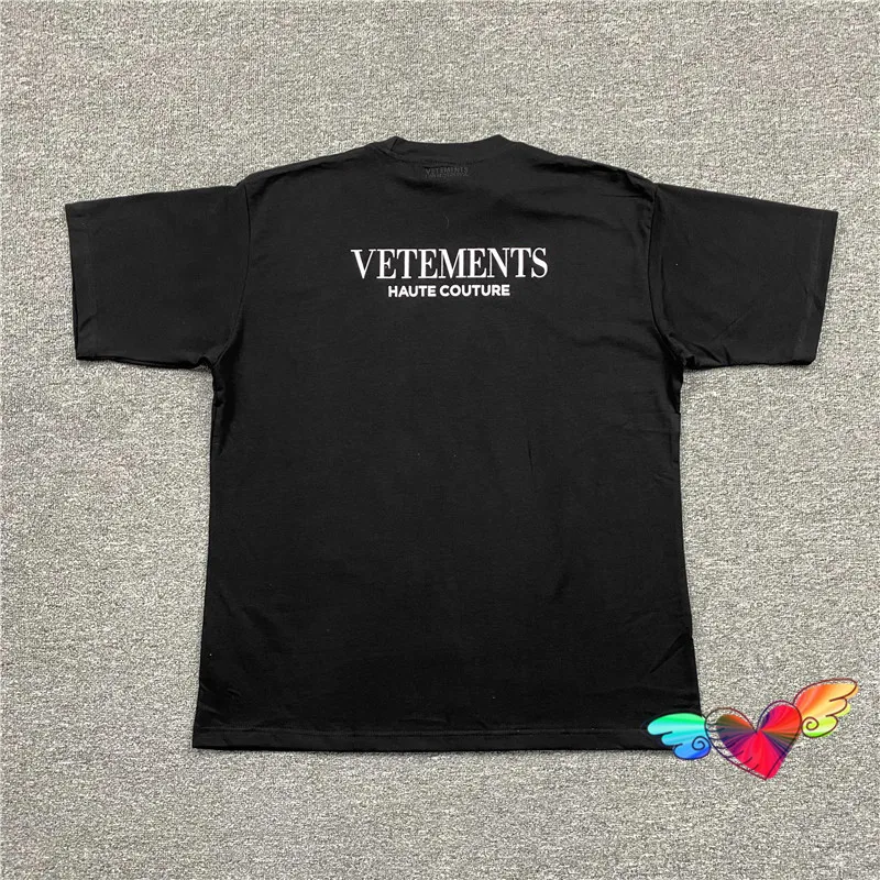 

Black Vetements Haute Couture T-shirt Men Women 1:1 High Quality Fashion Is My Profession Vetements Tee Tops Short Sleeve