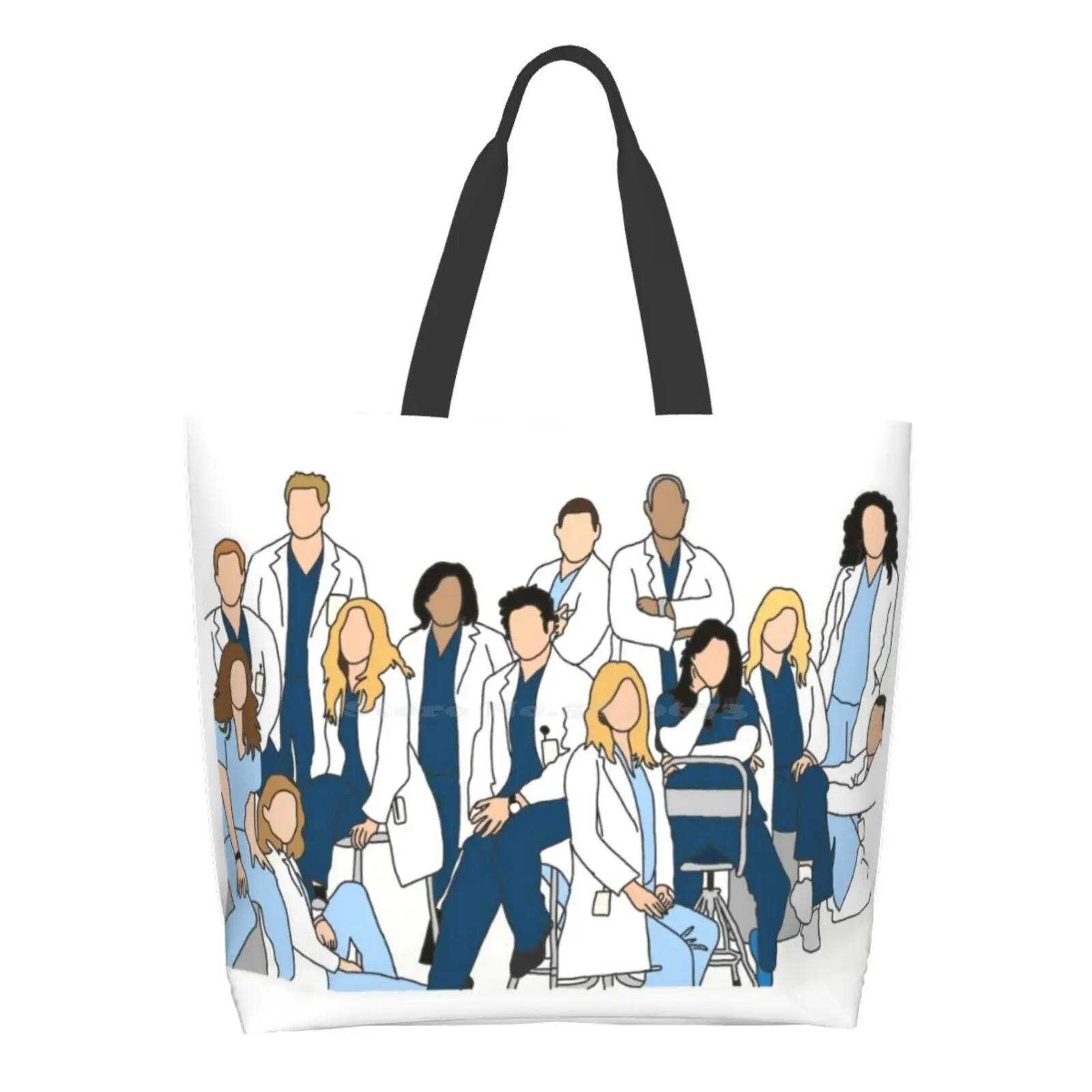 

Сумка-тоут женская с принтом Greys, повседневная вместительная сумка с анатомическим принтом, для телевизоров, сериалов, компьютеров, ноутбуков, для подростков