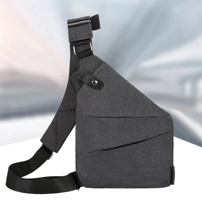 Outdoor Sports Shoulder Bag Casual Men'S Chest Bag Business Portable Handbag Messenger Bag Nylon Canvas Travel Fashion Pocket