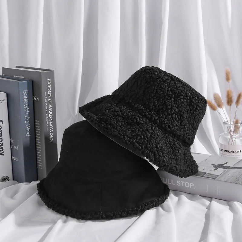 Женская шапка однотонная теплая из искусственного меха зимняя Панама для женщин