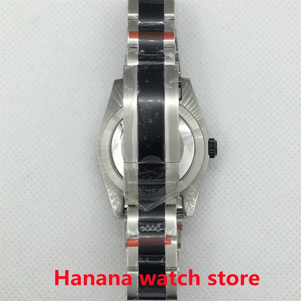 Корпус из нержавеющей стали с сапфировым стеклом 36/39 мм черная фиксированная