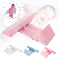 baby bedding care newborn pillow adjustable memory foam support infant sleep positioner prevent flat head shape anti roll pillow