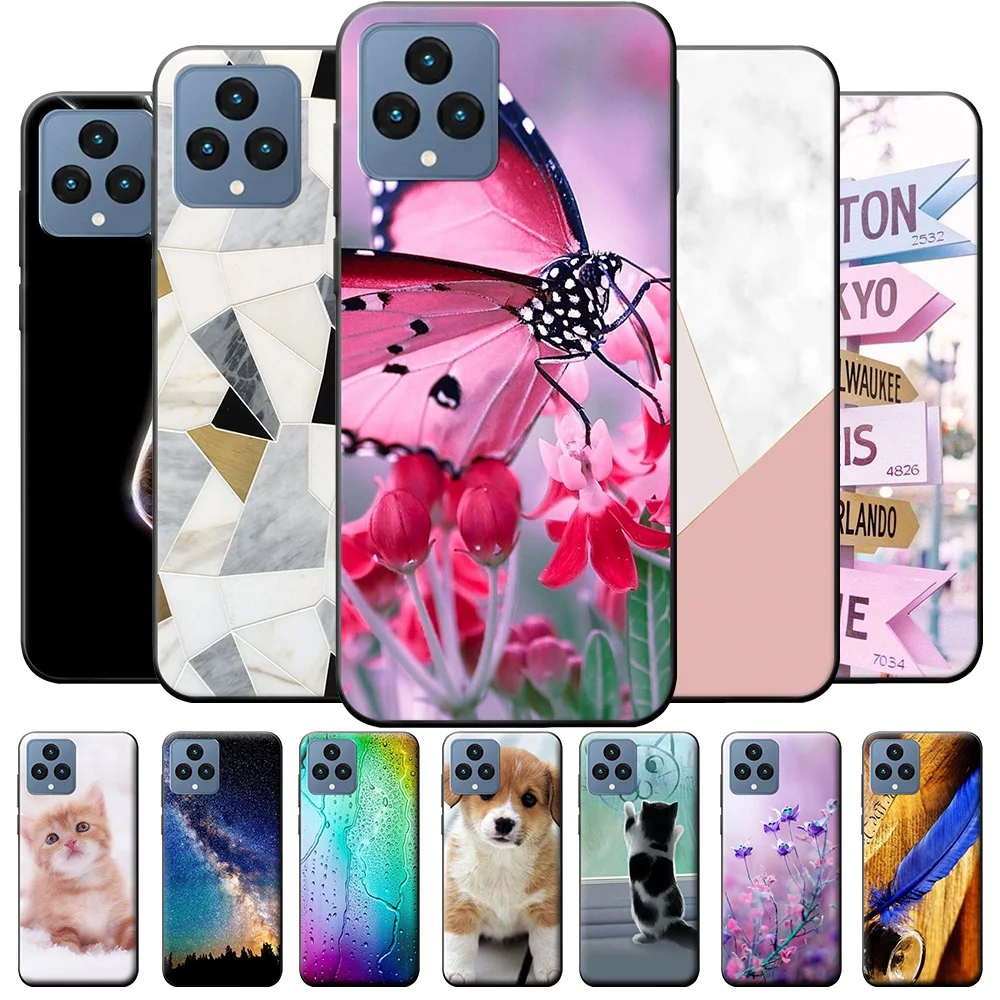 Для T-Mobile Revvl 6 5G чехол Revvl 6Pro 5G Модный милый черный чехол для телефона s для T-Mobile Revvl 6 Pro 5G защитный силиконовый бампер