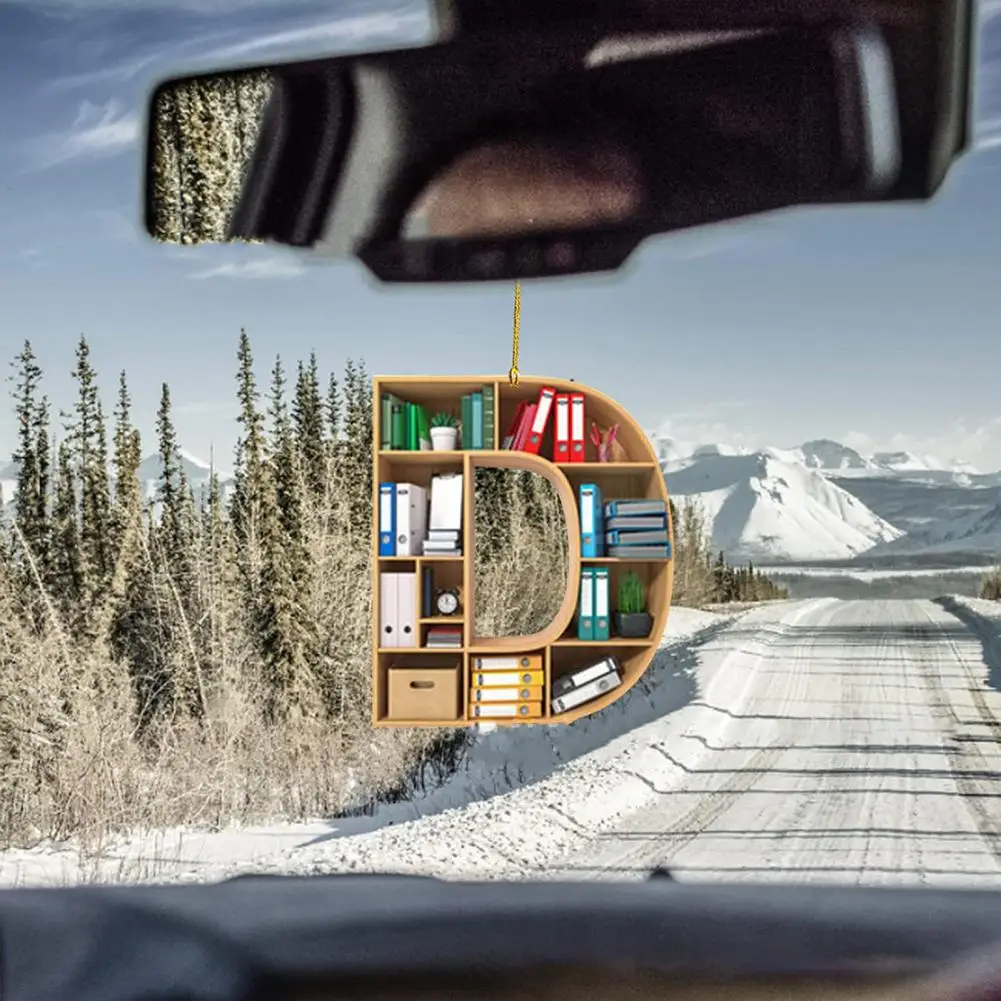 

Рождественская подвеска со шнурком, уникальный акриловый винтажный книжный шкаф, дизайн, алфавит, подвесные Подвески, аксессуары для гостиной