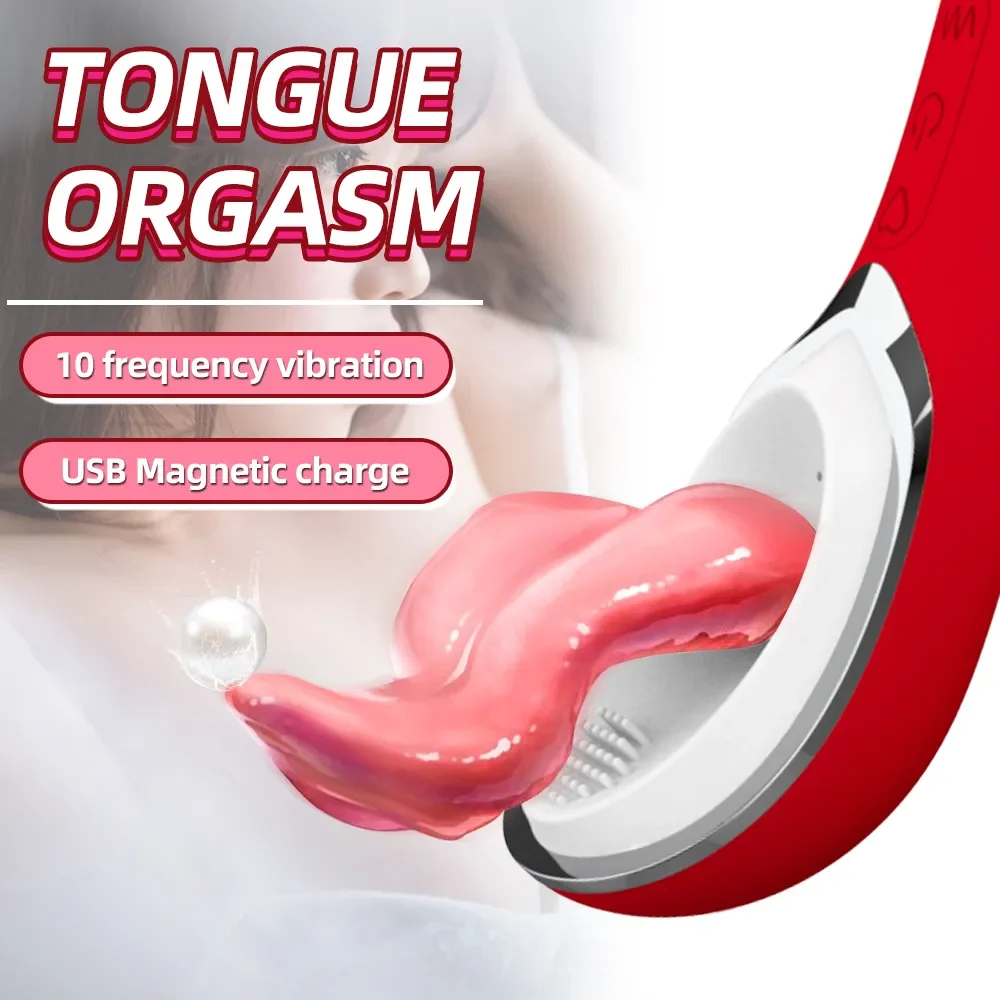 

Clit Vibrator Tongue Licking Nipple Sucker Clitoral Stimulation Breast Massager Heating Oral Sex Vibrator Toys For Woman