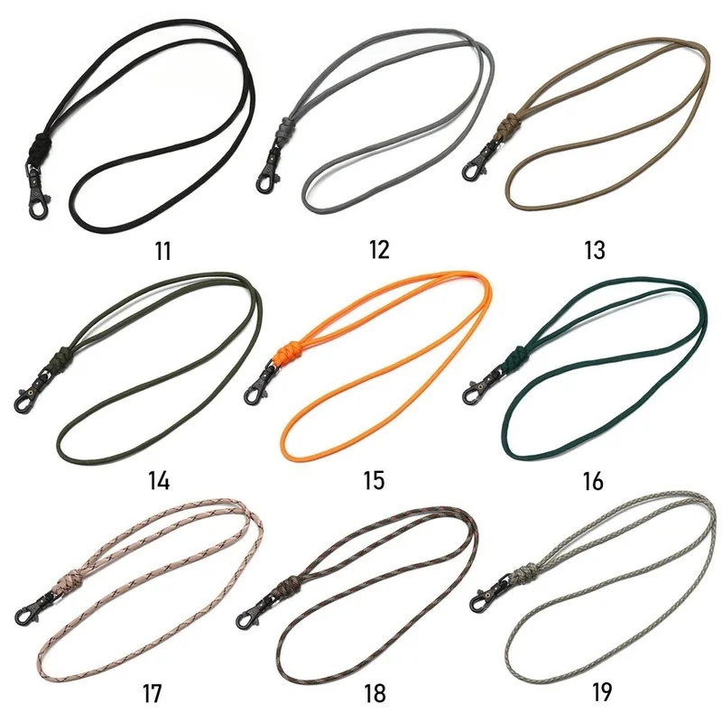 

1PC Paracord Keychain Military Braided Nylon Lanyard with Metal Triangle Buckle High Strength Parachute Cord Carabiner