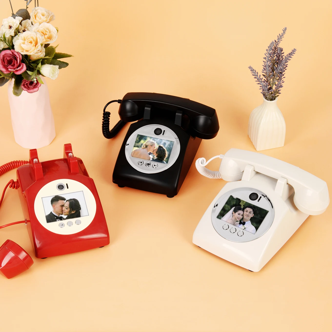 Ретро-Свадебный аудио-видео гостевой телефон Банкетная книга с благословением