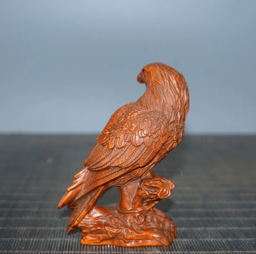 Китайская резьба по орлу из натурального бокса индивидуальное украшение для