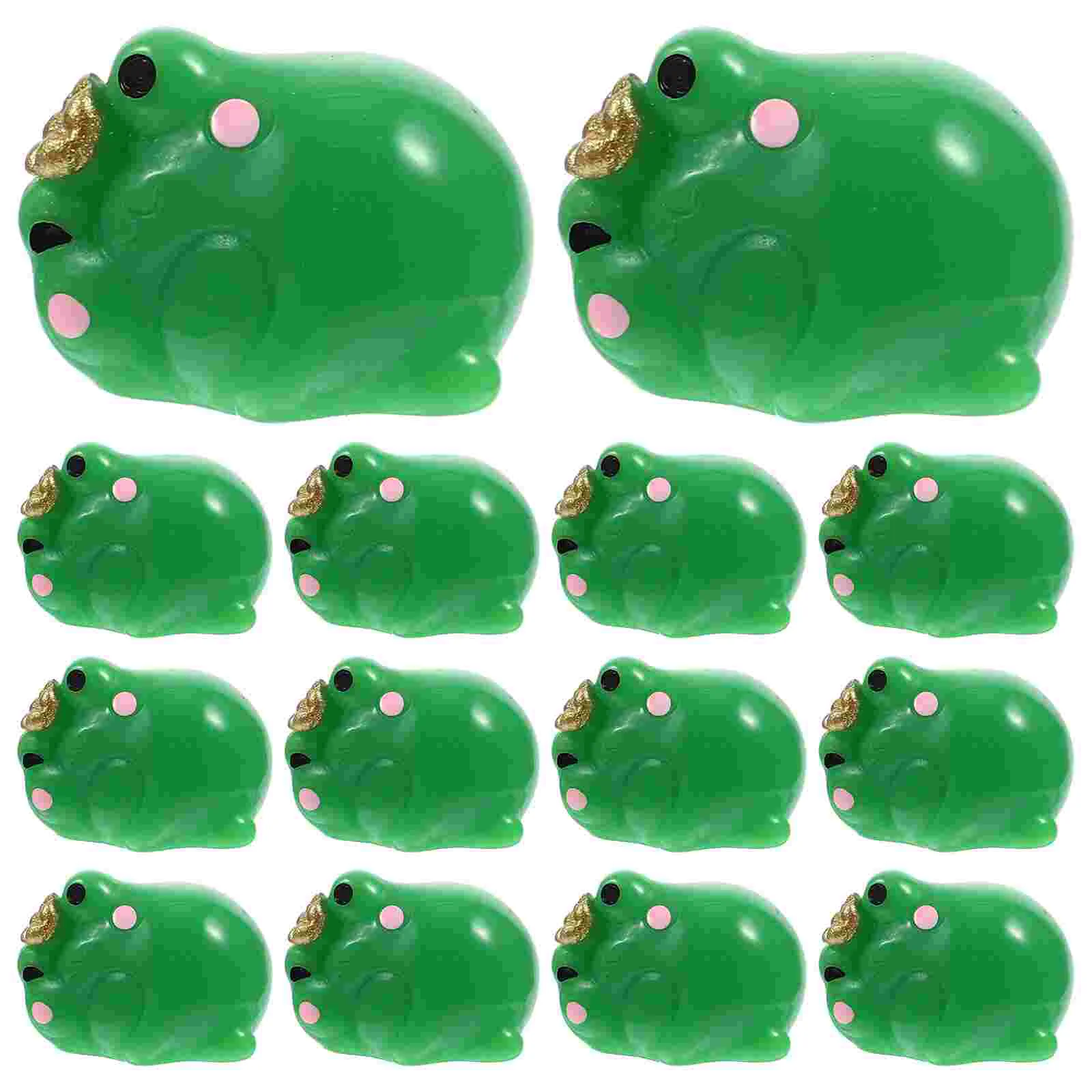 

20 Pcs Miniatures Frog Statues Garden Tiny Ornaments Sculpture Figurine Resin Landscape Figure Figurines