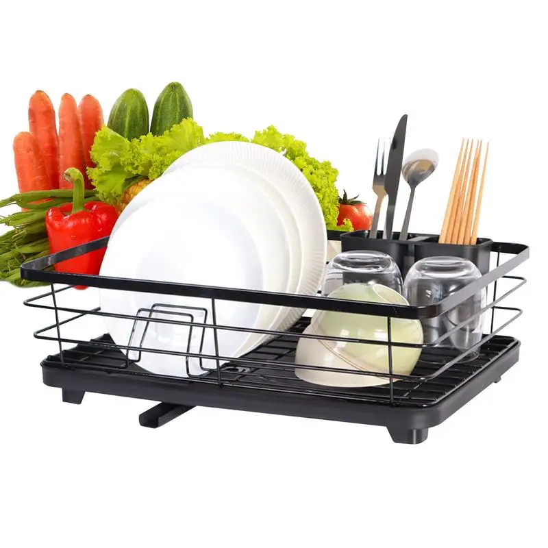 

Dish Drainers Sink Dish Drainer With Drainboard Multifunctional Kitchen Dish Rack Utensil Holder For Dishes Cutters Chopsticks
