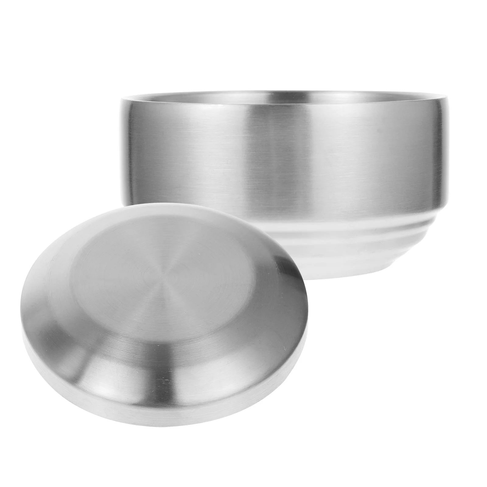 

Bowl Stainless Bowls Steel Rice Lidsoup Double Metal Insulated Layer Salad Cream Large Kids Ice Cereal Korean Serving Snack