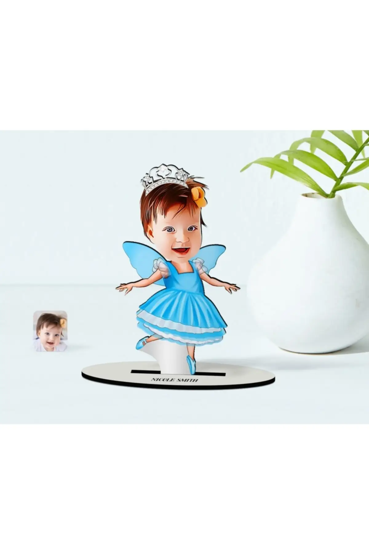 

Personalized Valentines Cartoon Wooden Trinket Model-85