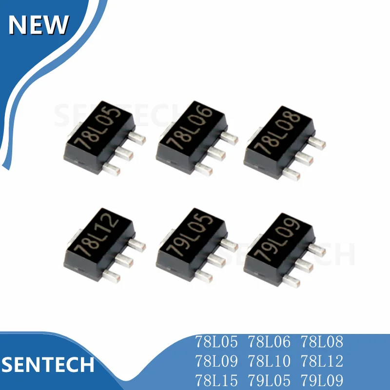 Триод 78L05 SOT89 SOT SMD SOT-89, 20 шт., 78L06 78L08 78L09 78L10 78L12 78L15 79L05 79L09