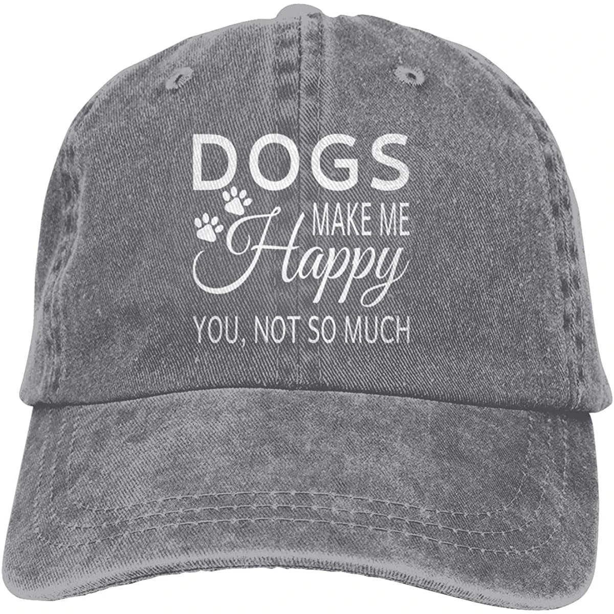 

Hats For Women Dogs Make Me Happy You Not So Much Dad Vintage Baseball Cap Denim Hat Women's