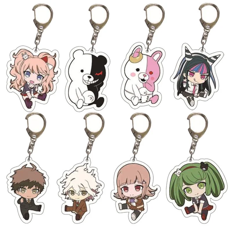 

Game Danganronpa Keychain Acrylic Double Sided Cosplay Keyring Bag Pendant Accessories