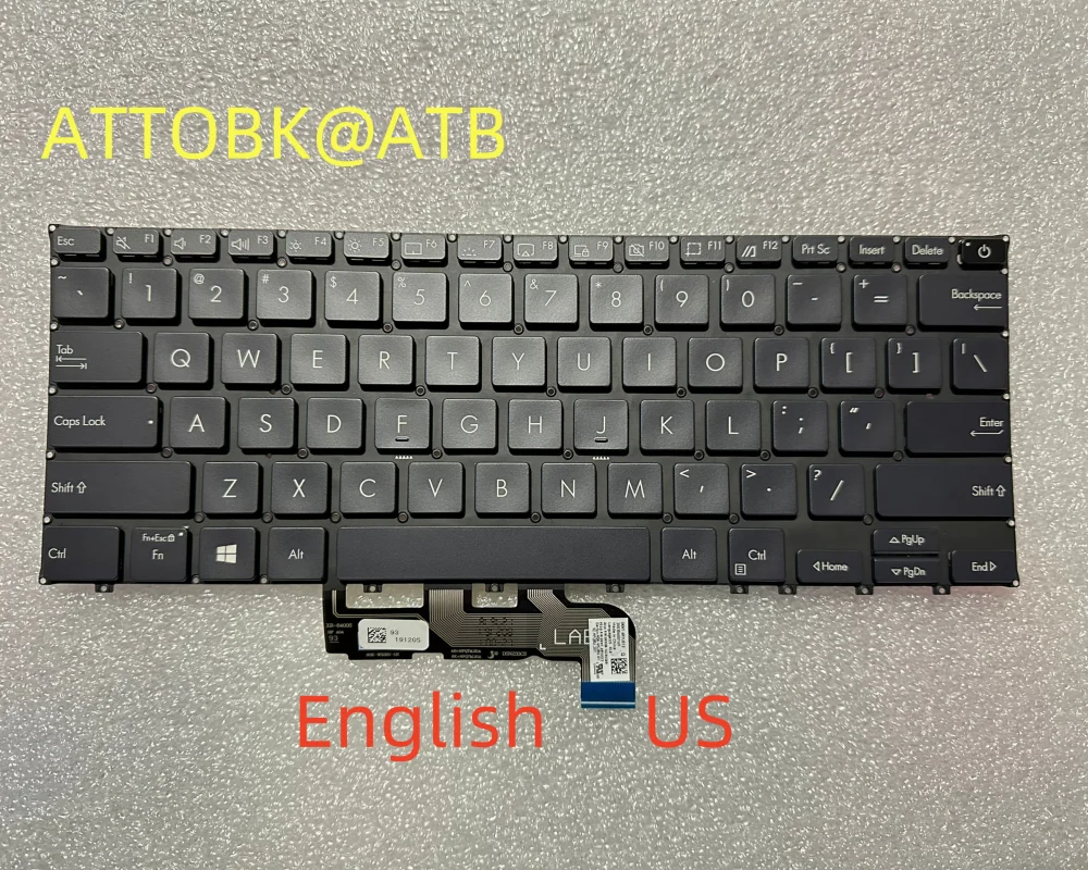 Фото Клавиатура ноутбука US/RU/AR/SP/LA для ASUS ExpertBook B9400 B9450 B9450F B9450FA с подсветкой и корпусом C №2