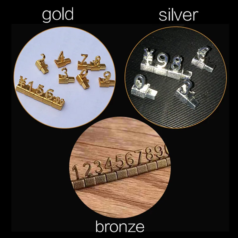 10 комплектов Регулируемая сборка мини кубики бирки блоки номера металлические