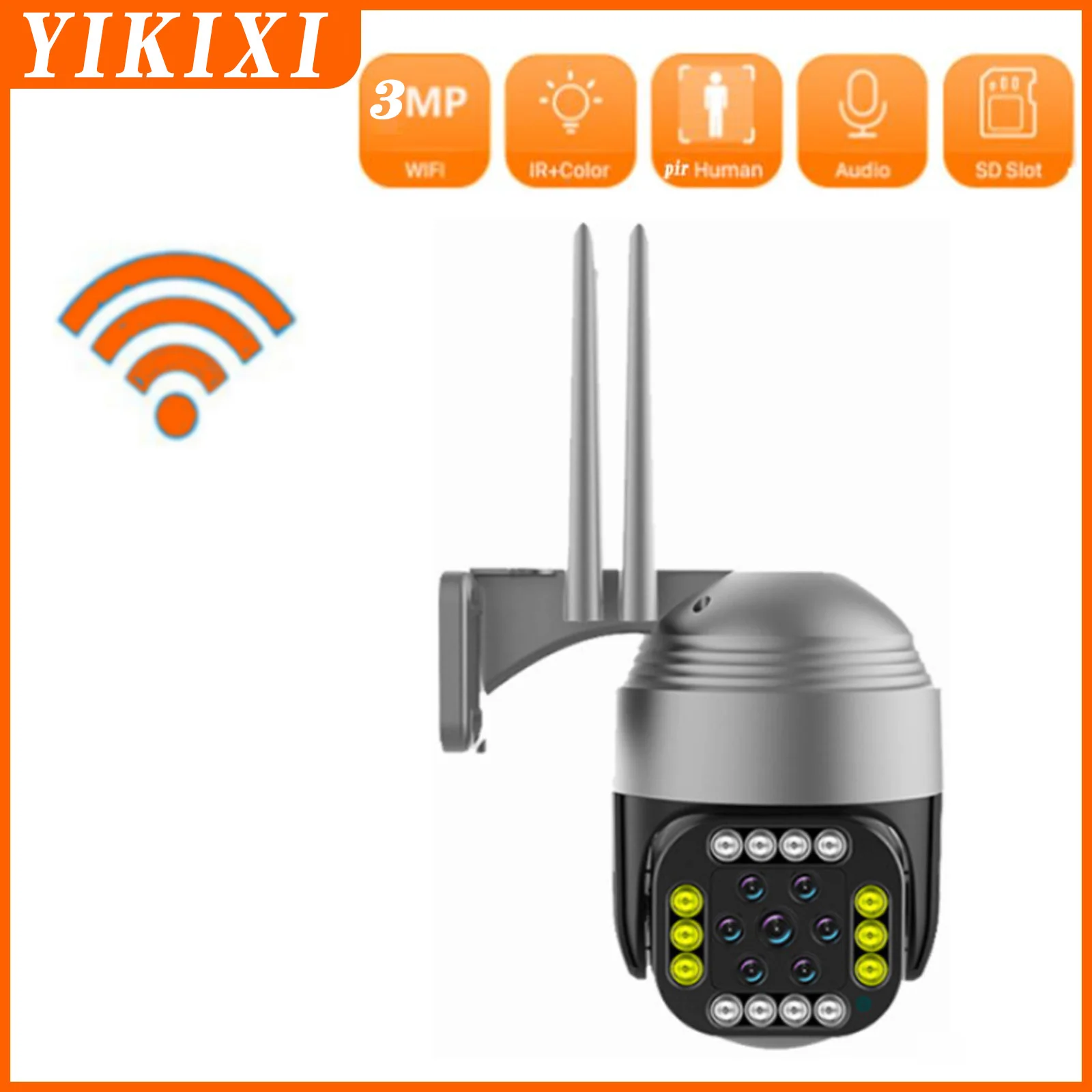 

3MP ptz Wireless Surveillance Camera Wifi PIR Human Detection CCTV HD Security Kamera Night Vision Acousto-optic Alarm ip cam