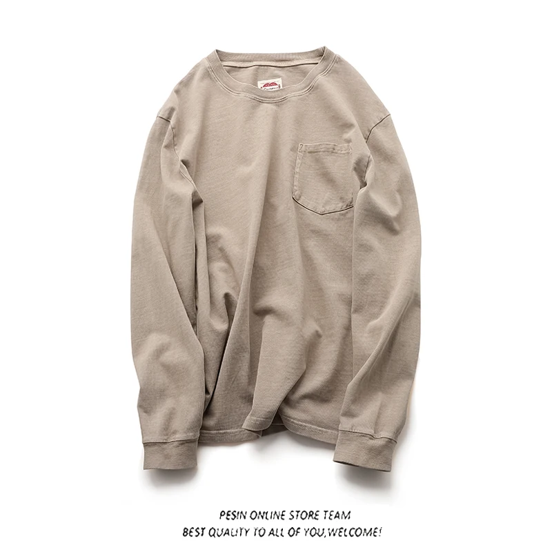 Японская Модная брендовая Ретро потертая футболка 30 г из чистого хлопка с