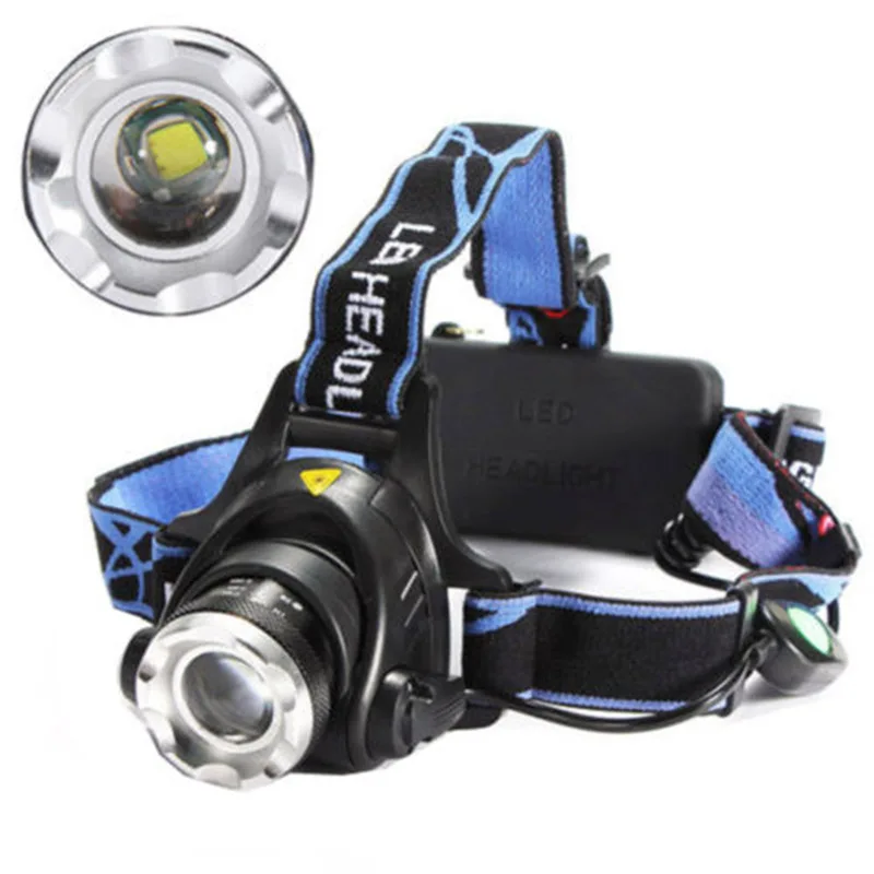 

T6 High Power Telescopic Zoom Head Lamp Automobile Repair Lamp Work Lamp LED Aluminum Alloy Waterproof Charging Strong Light