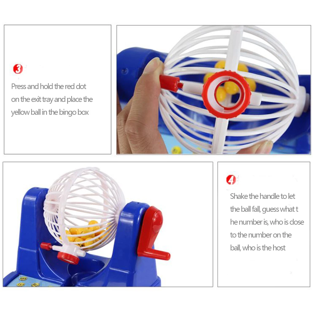 

Mini Bingo Cage Table Game Ball Desktop Family Lottery Machine Children Gambling Educational Toy Birthday Gift