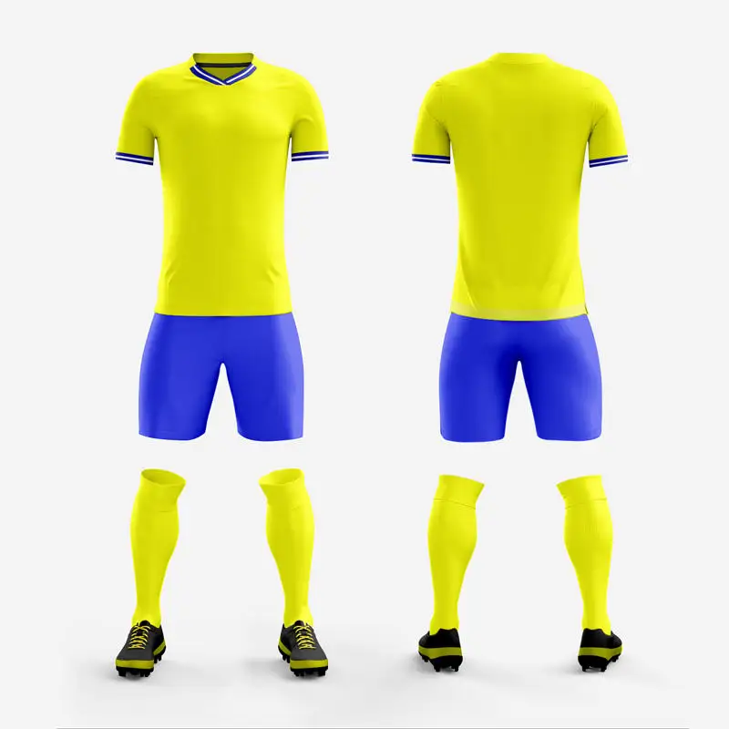 Adult Men Breathable Football Team Training Uniform  Custom Name And Number Boys Soccer Jerseys Suit