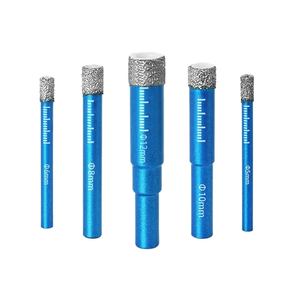 

Multifunction Dry Diamond Drill Bits For Granite Vitrified Brick Glass Marble Brazing Drill 5/6/8/10/12mm Accessories Tools