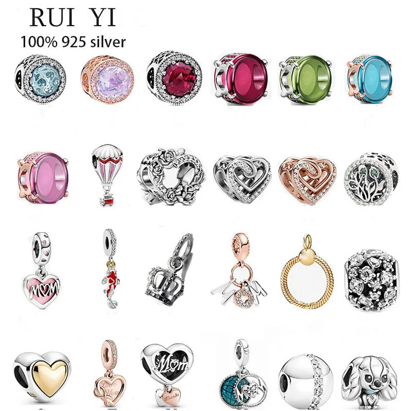 

Authentic 925 Sterling Silver Cat Eye Hot Air Balloon Charm Is Suitable For The Original Pandora Women's Bracelet Necklace