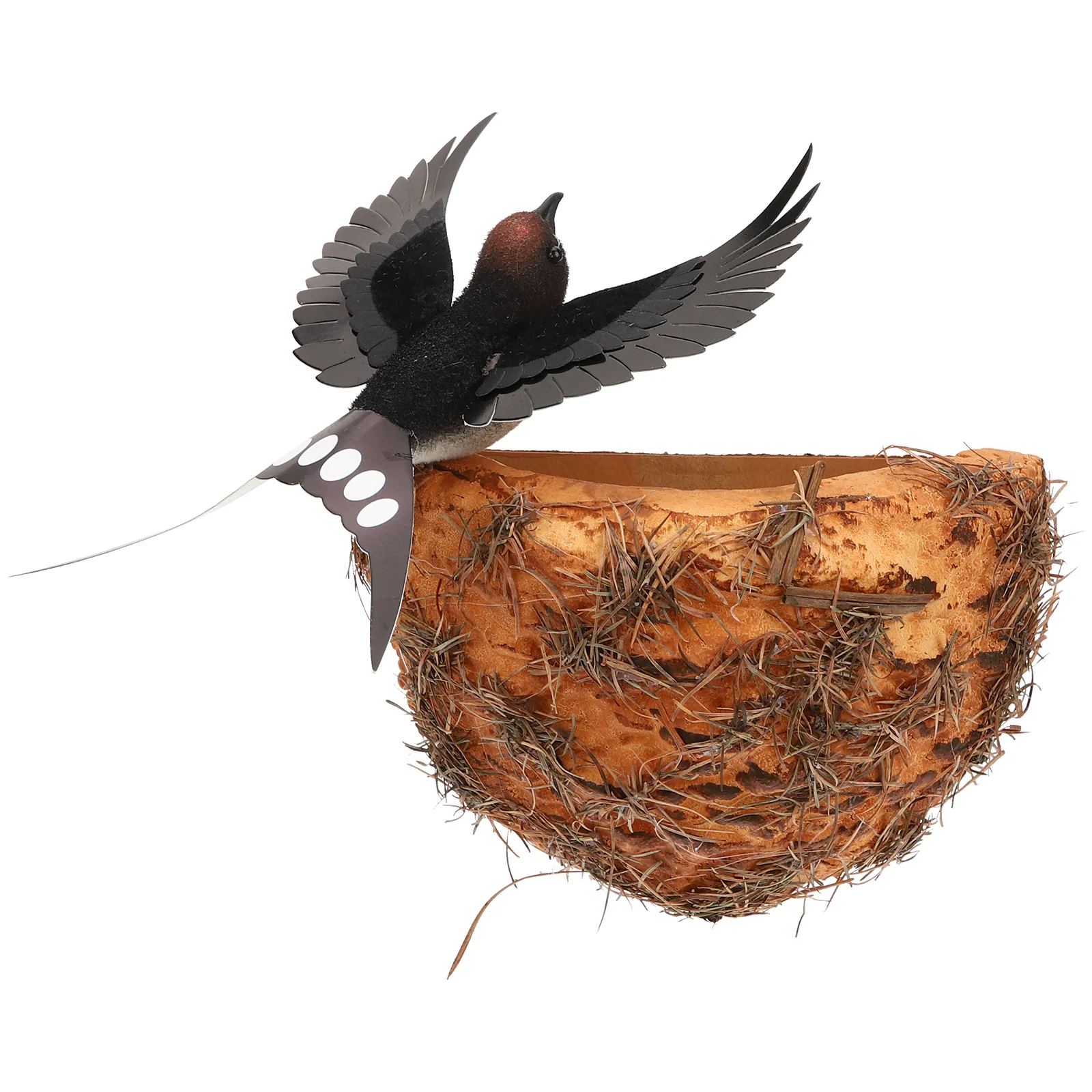 

Birdhouse Parrot Ornaments Ornament Wooden Outside Houses Gardenartificial Hideaway Diy Birdsplace Breeding Outdoor Model