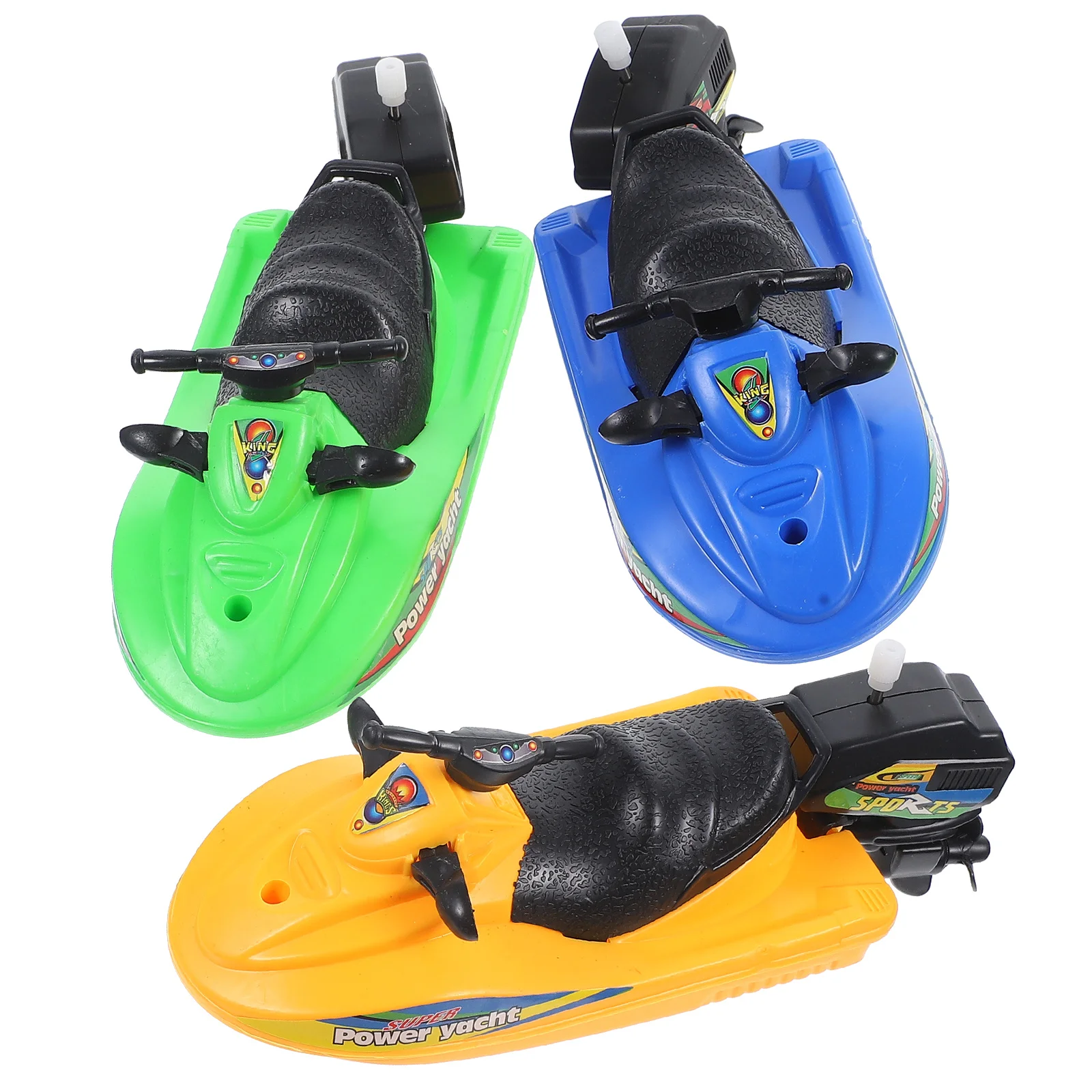 

3 Pcs Motor Boat Wind Up Shower Toy Motorboat Baby Bathtub Sailboat Plastic Toys Adorable Child