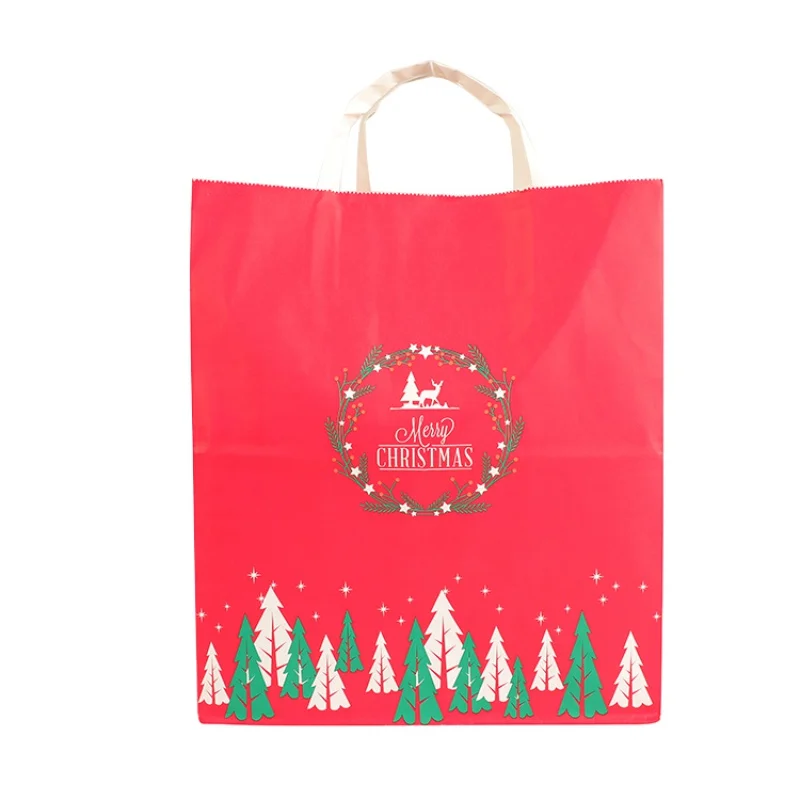 

Manufacturer wholesale eco friendly recyclable durable Christmas gift paper bag from china source factory supplier