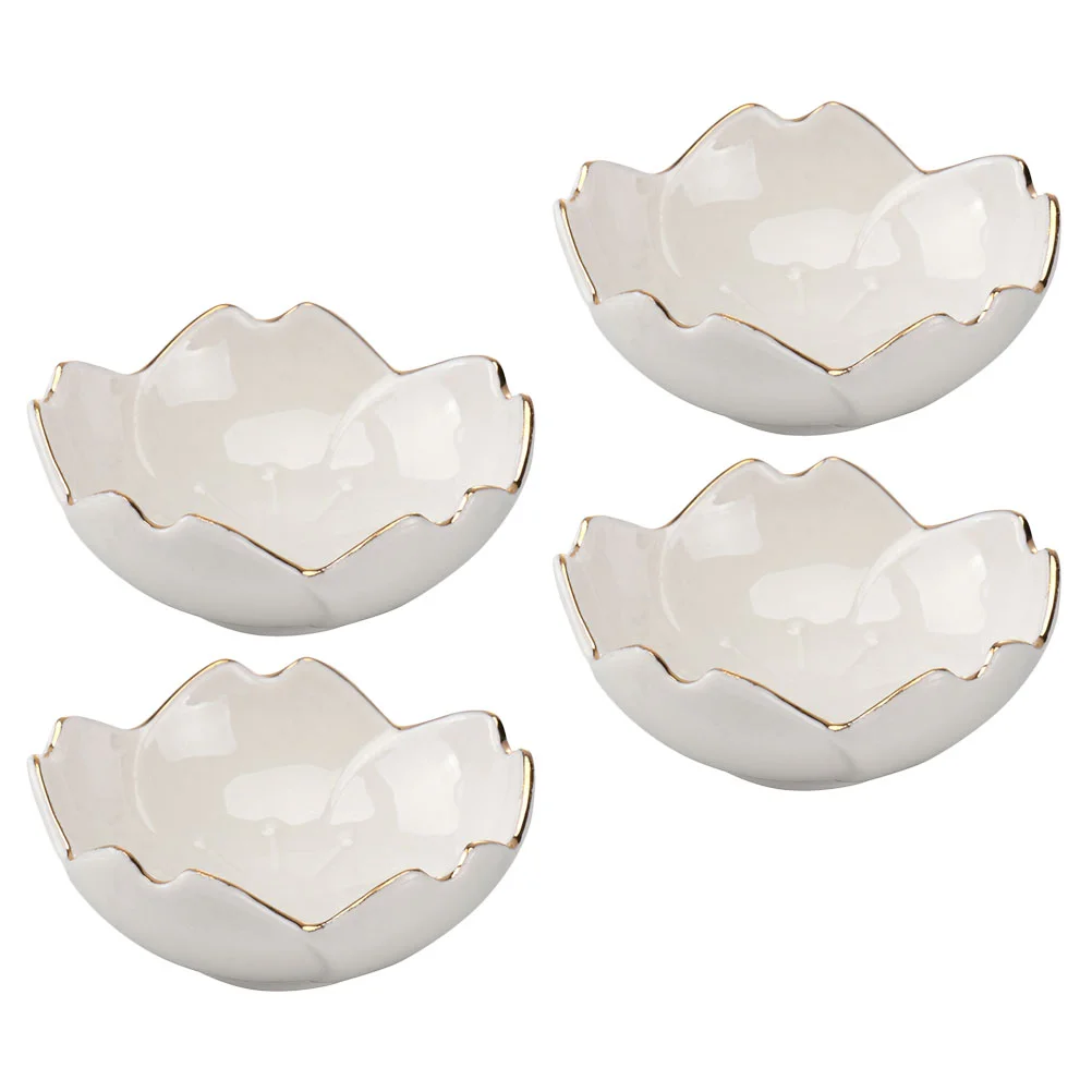 

4pcs Mini Condiment Plates Sauce Storage Plates Vinegar Bowls Kitchen Supply