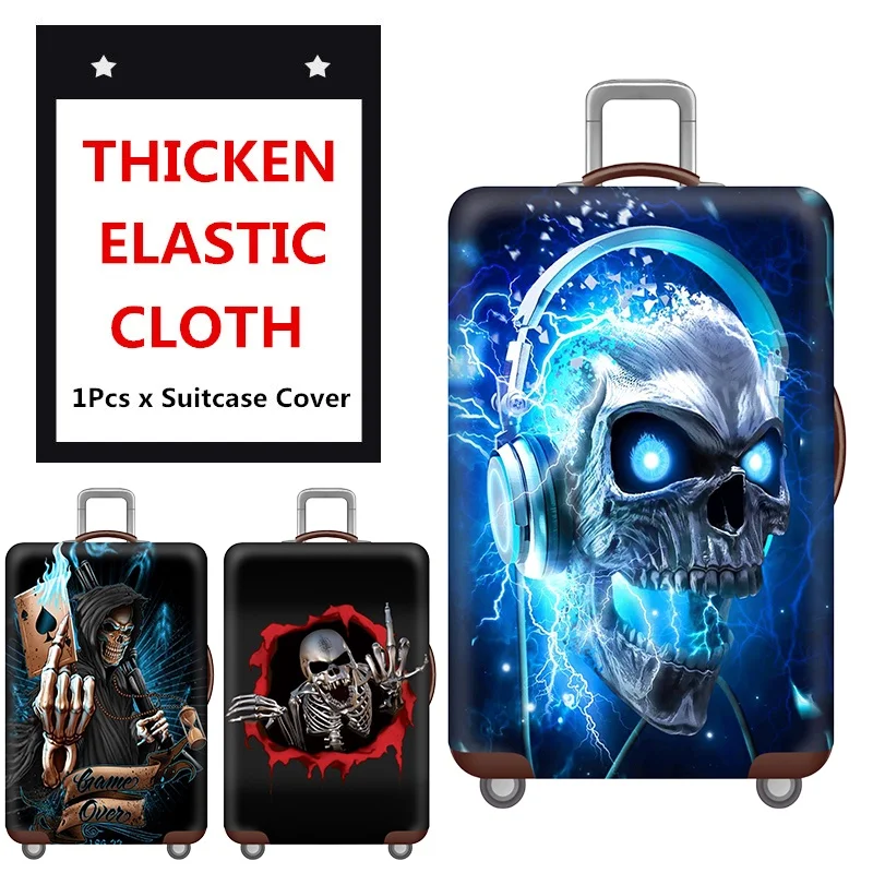 

30-32inch Thick Elastic Flowers Attractions Luggage Protective Cover Zipper Suit Bag Suitcase Covers Trolley Travel Accessories