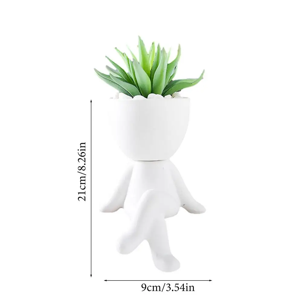 

Керамическая фигурная ваза для суккулентов